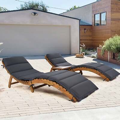 #ad quot;Portable Brown Chaise Set Foldable Table amp; Gray Cushionquot; $585.00