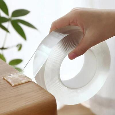 #ad Double Sided Tape Roll Super Strong Self Adhesive Mounting Sticky Craft I0X7 $1.10