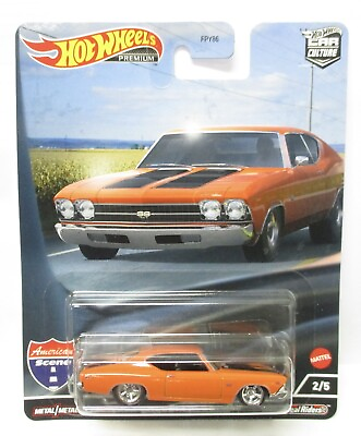 #ad 2022 HOT WHEELS CAR CULTURE AMERICAN SCENE 1969 CHEVELLE SS 396 REAL RIDERS 2 5 $7.99