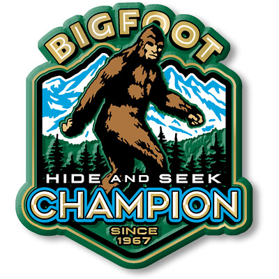 #ad Bigfoot Hide amp; Seek Champion Magnet by Classic Magnets $7.99
