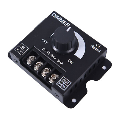 #ad DC 12v 24v 30a led switch dimmer controller for led strip single color blac. FN4 $5.62
