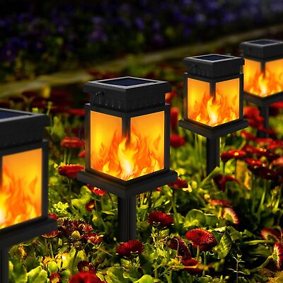 #ad Solar Outdoor Lights 8Pack Solar Light with Flickering Flame Solar Garden L... $44.40