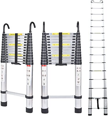 #ad 16.5FT Telescoping Ladder Telescopic Ladder Extension Ladder Collapsible Ladder $118.75