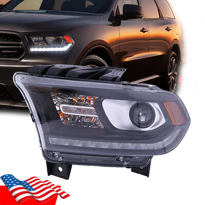 #ad Black HID Front Headlights Lamps Left LH Driver Side For Dodge Durango 2016 2020 $394.28