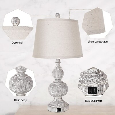#ad 3 Way Dimmable Table Lamp Set STR DL 0120 2 Lamps $59.99