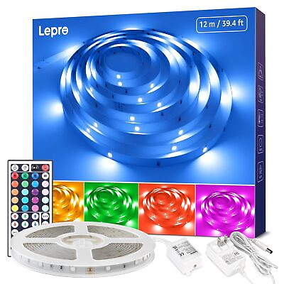 #ad LED Strip Lights 39.4Ft RGB LED Strips 5050 SMD LED Color Changing Strip Li... $20.10