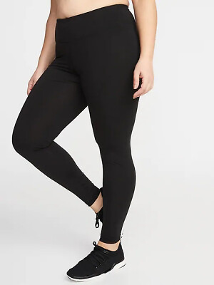 #ad PLUS Old Navy Women#x27;s High Waisted Elevate Compression Leggings Black #40969 6#A $19.99