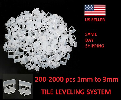 #ad 200 2000X Clip Tile Leveling System Kit Floor Wall 1 3mm Tile Spacer Tiling Tool $99.00