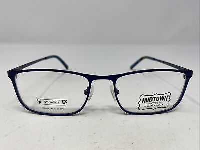 #ad #ad Midtown RANDALL NVY 52 17 140 Navy Blue Metal Full Rim Eyeglasses Frame S98 $37.50