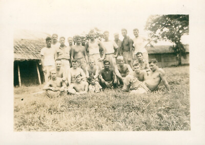 #ad 1944 WWII US Army 44th M FH CBI Ledo Rd Burma group photo buddies $3.99