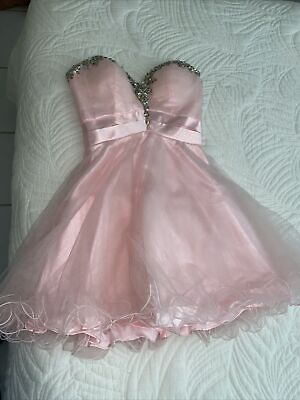 #ad Pink strapless Prom Dress $45.00