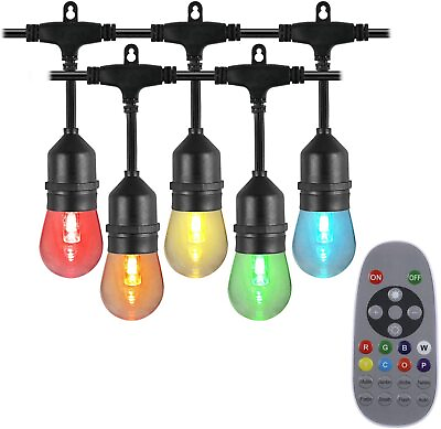 #ad Remote Controlled Outdoor Dimmable Patio Light LED Multicolor RGBW Lights String $42.99