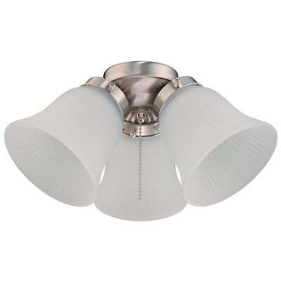 #ad Brushed Nickel Brown Cluster Ceiling Fan Light Kit $36.17