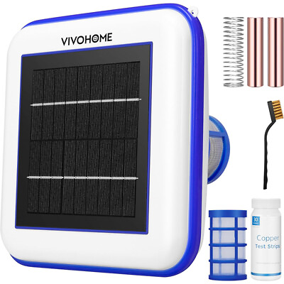 #ad Solar powered Pool Ionizer Algae Killer Reduces Chlorine Covers Up to 35000 Gal $69.99
