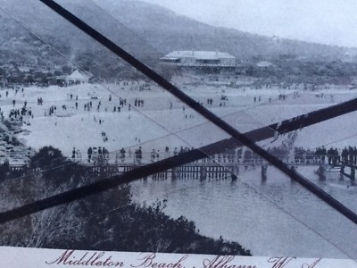 #ad Antique vintage old photo postcard Middleton Beach Albany WA jetty photograph AU $99.00