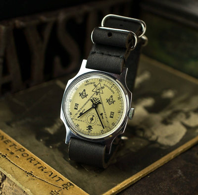 #ad Masonic watch soviet watch Men#x27;s vintage watch watch Masonic watch USSR $155.00