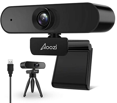 #ad Webcam w Microphone for video conference Zoom call tripod included. *NEW* $18.90