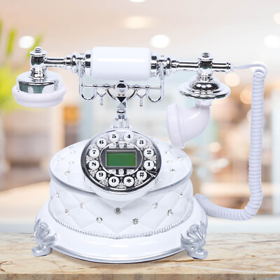 #ad Corded Telephone Landline Phone Push Dial Phone Home Office Vintage Telephone $47.51
