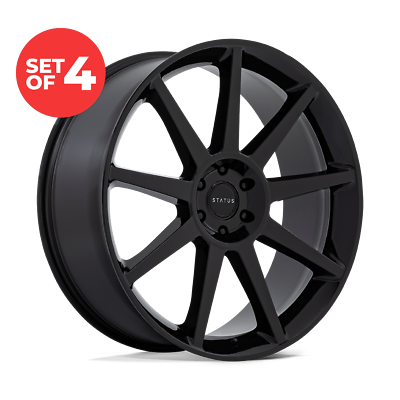 #ad Set of 4 Status MAMMOTH Wheels 24X10 5X112 20mm Gloss Black Rims 24quot; Inch $1532.00