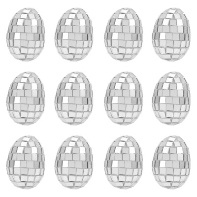#ad 12 Pcs Vase Filler Easter Party Supplies Mirror Egg Decorations Festival Ball $11.00