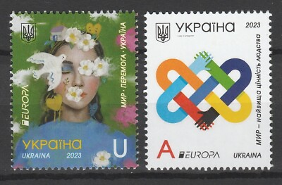 #ad Ukraine 2023 CEPT Europa Peace 2 MNH stamps $3.29