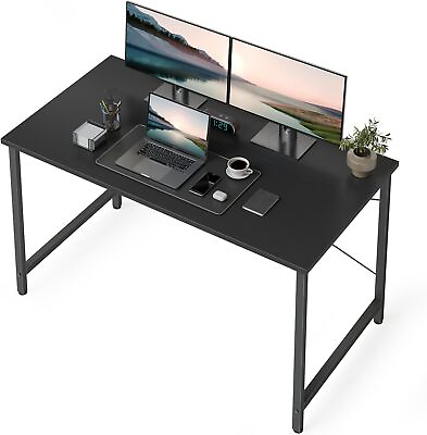 #ad Computer Desk 47 inch Home Office Desk Modern Simple Style PC Black Table $77.99