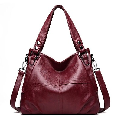 #ad genuine leather handbags for women Tote Shoulder Bag Sheepskin For Work Gift $39.85