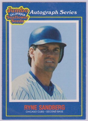 #ad 1990 RYNE SANDBERG quot;JUMBO SUNFLOWER SEEDSquot; Baseball Card # 20 CHICAGO CUBS $3.49