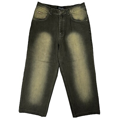 #ad VTG Stub Jeans Baggy Wide Leg Gold Wash Men’s Size 34x26 JNCO Style Y2K HEMMED $62.26