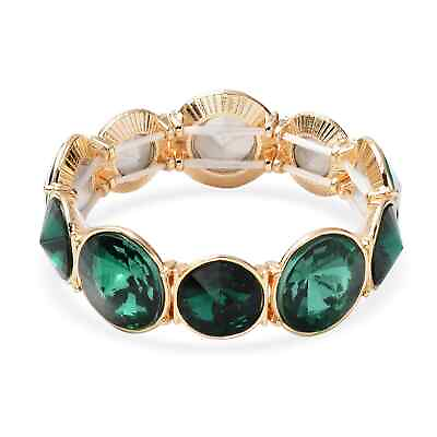 #ad Green Glass Bracelet Women Jewelry Stylish Unique Size 7quot; Birthday Gifts $14.98