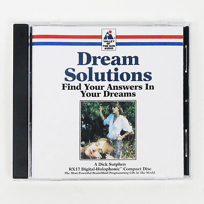 #ad DREAM SOLUTIONS Self Hypnosis CD Dick Sutphen Guided Imagery Meditation in your $14.89