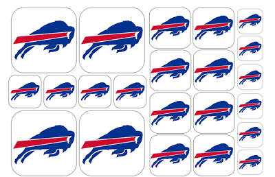 #ad 22 NFL Team Logo Stickers Vinyl Paper Options 4 Different Sizes in One $5.78