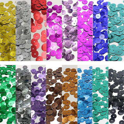 #ad Craft 6mm 12mm PVC Flat Round Loose Sequins Paillettes sewing Wedding Embroidery $3.32