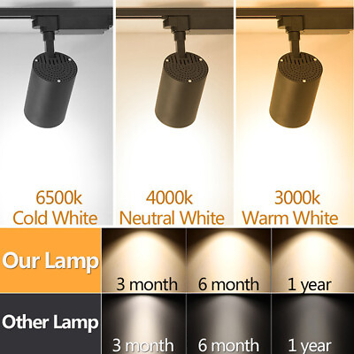 #ad 12W 20W 30W COB Led Track Light Lamp Spotlight Aluminum Ceiling Rail Lighting $14.96