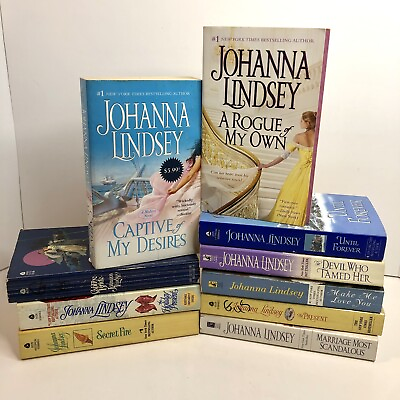 #ad Lot of 10 Johanna Lindsey Historical Romance Paperback Novels $19.51