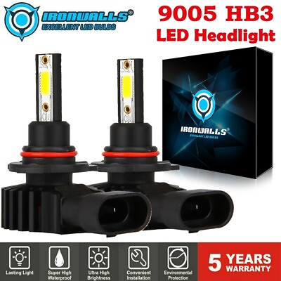 #ad 2X 9005 LED Headlight Super Bright Bulbs Kit 2200W 330000LM HIGH LOW Beam 6000K $26.99