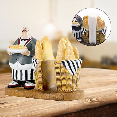 #ad Cute Chef Figurine Sculpture Art Figures Furnishing Articles Cooking Resin for $33.43