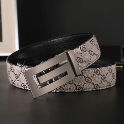 #ad New Luxury Designer Genuine Leather Belt Men Women Buckle Waist Strap for Jeans $23.38