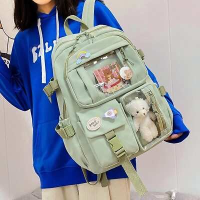 #ad Cute Women Backpacks Waterproof Multi Pocket Nylon School Backpack for Student $26.81