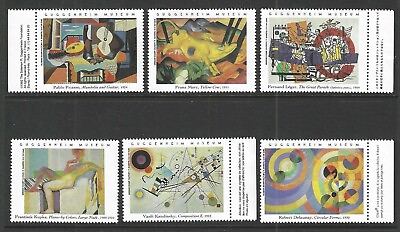 #ad Guggenheim Museum Set of 6 Works of Art 1992 Poster Stamps Never Hinged $28.00