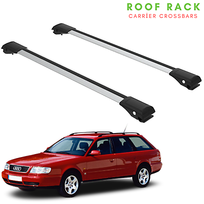 #ad Roof Rack Cross Bars Car Lugagge Bar Silver Audi A6 C4 Avant 1994 1997 $129.99