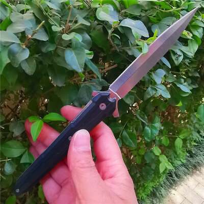 #ad New High Quality Outdoor Survival Tactical Folding Knife Self Defense Tool EDC $9.89