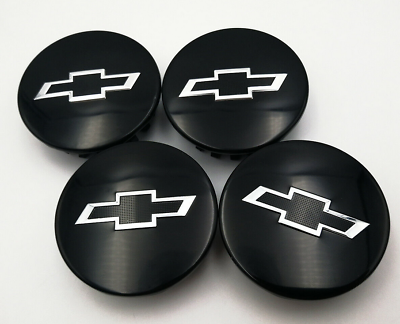 #ad 4x67mm Car Wheel Center Caps Rim Hubcap Emblem Black For Chevy 23115617 $19.99