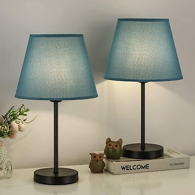 #ad Set of 2 Modern Bedside Table Lamps Nightstand Lamps Desk Lamps for Bedroom $21.99