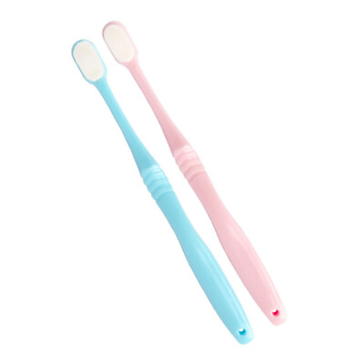 #ad 2 Pcs Nano Ultra fine Soft Toothbrush 18cm Pregnant Woman Manual Hand $9.18