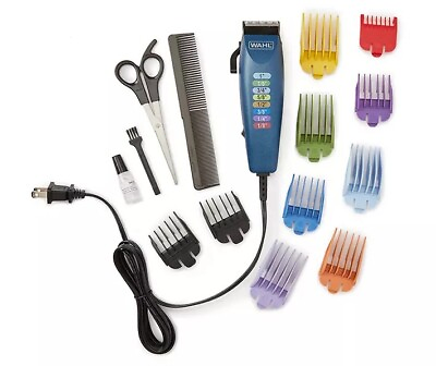 #ad #ad WAHL 17 PIECE HAIRCUTTING KIT COLOR CODED HAIR CUTTING EASILY NWT #1 CLIPPER $19.47