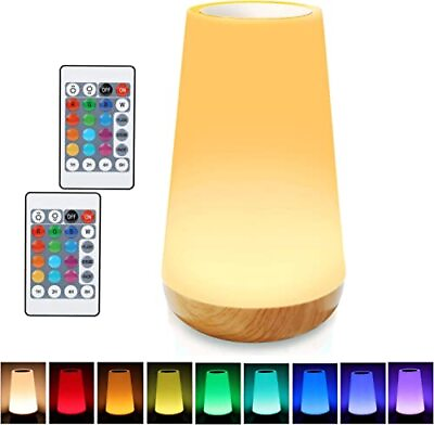 #ad Led Night Light Bedside Table Lamp For Baby Kids Room Bedroom Outdoor Dimmable E $28.23