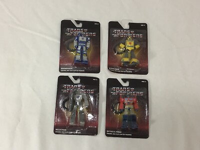 #ad NEW G1 Transformers Style Mini Figure Keychain BagTag Set Lot 4 Pieces FREESHIP $19.84