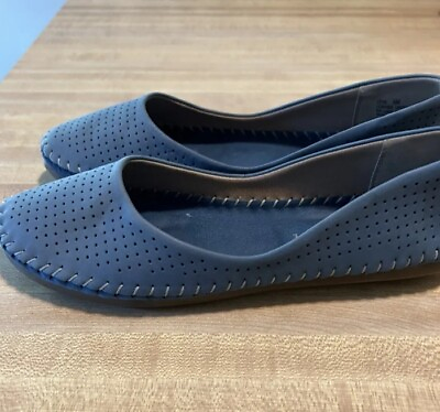 #ad Kelly amp; Katie Blue Flats 8M Excellent Leather Comfy $11.20