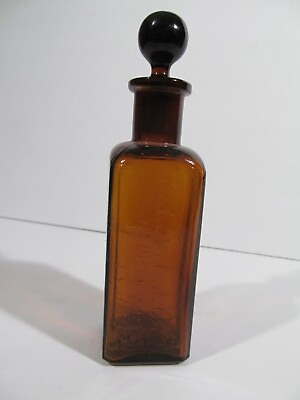 #ad Antique MCKESSON amp; ROBBINS NEW YORK Medicine Bottle w Stopper $29.95